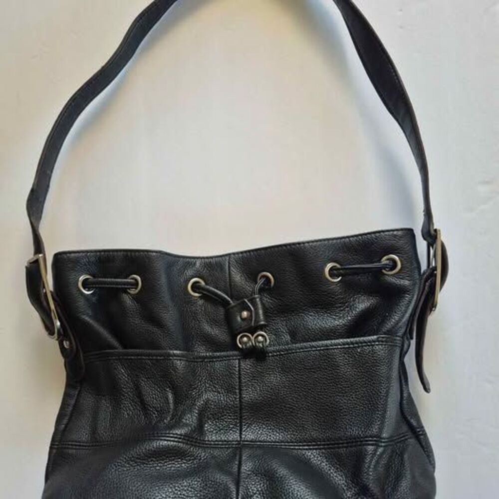 Tignanello Black Leather Shoulder Bag/Purse